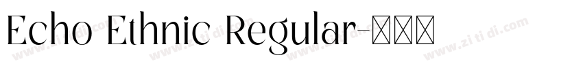 Echo Ethnic Regular字体转换